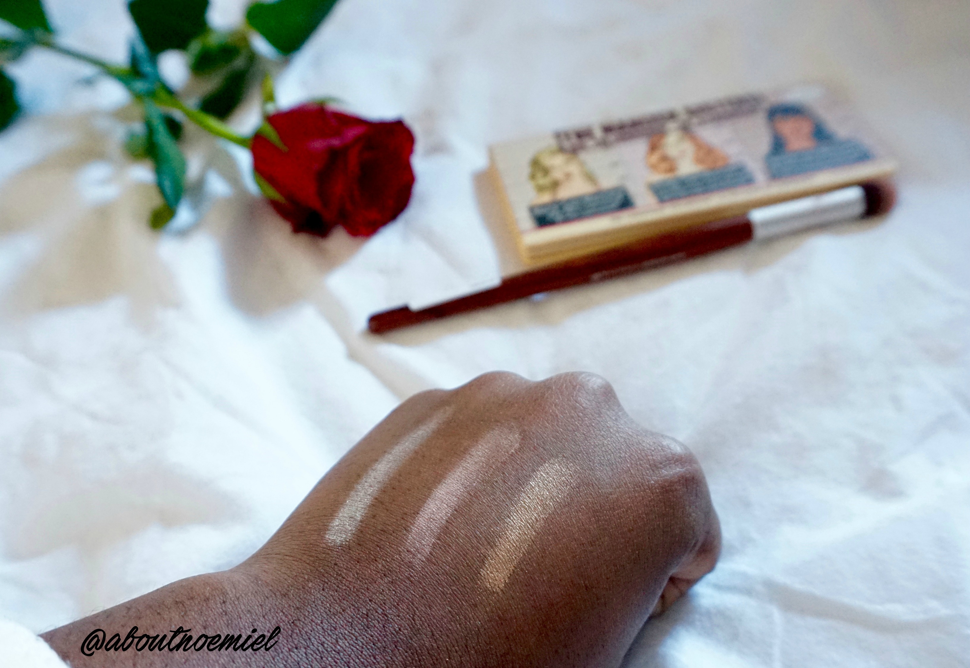 the manizer sisters the balm swatches black skin