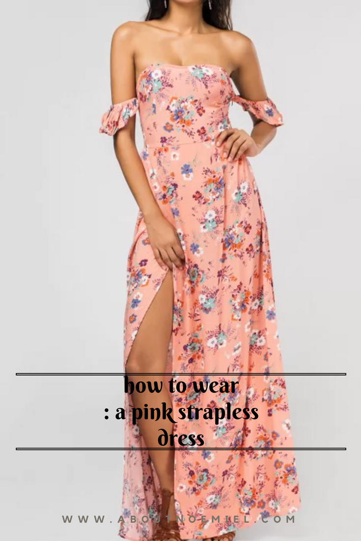 pink strapless dress pinterest
