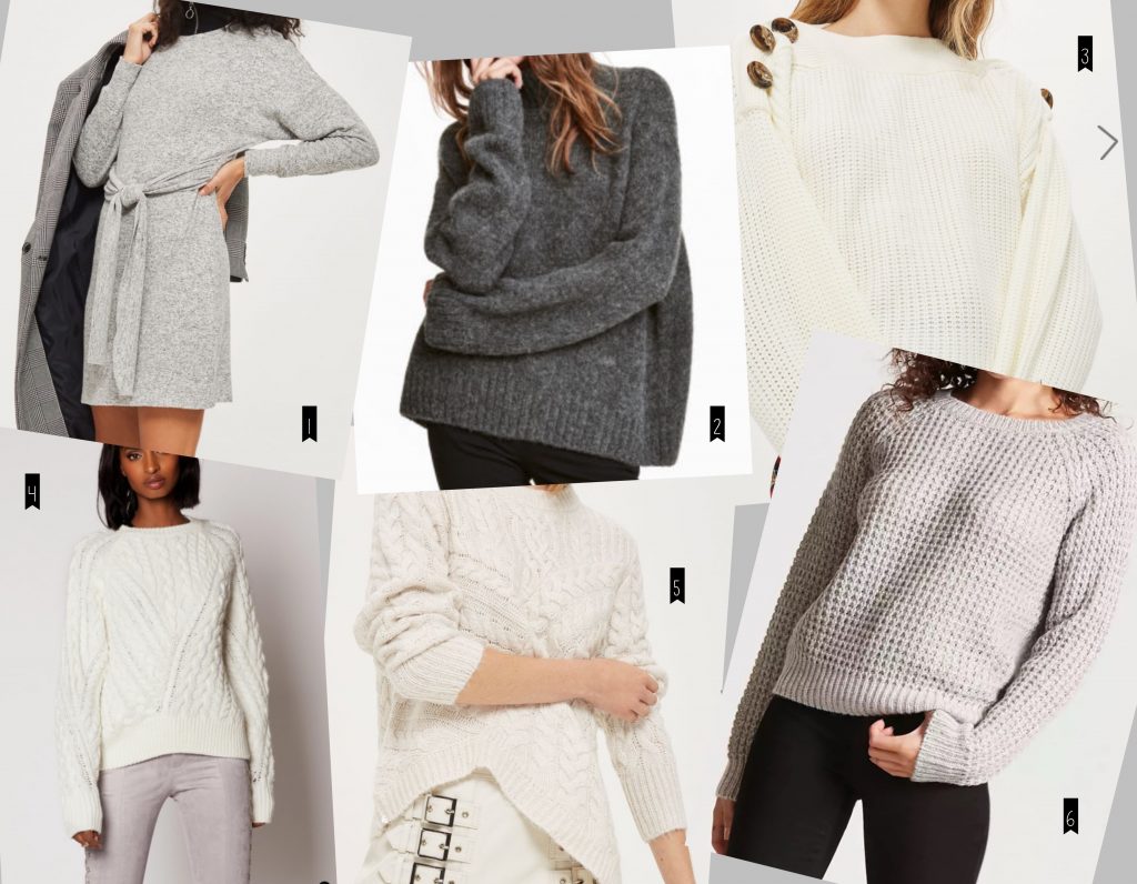 whites and greys sweaters